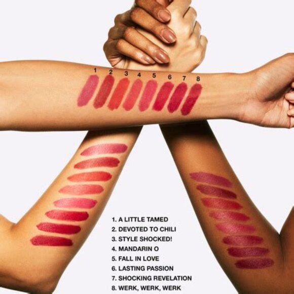 MAC Powder Kiss Lipstick color - Lasting Passion 315 - Picture 4 of 11